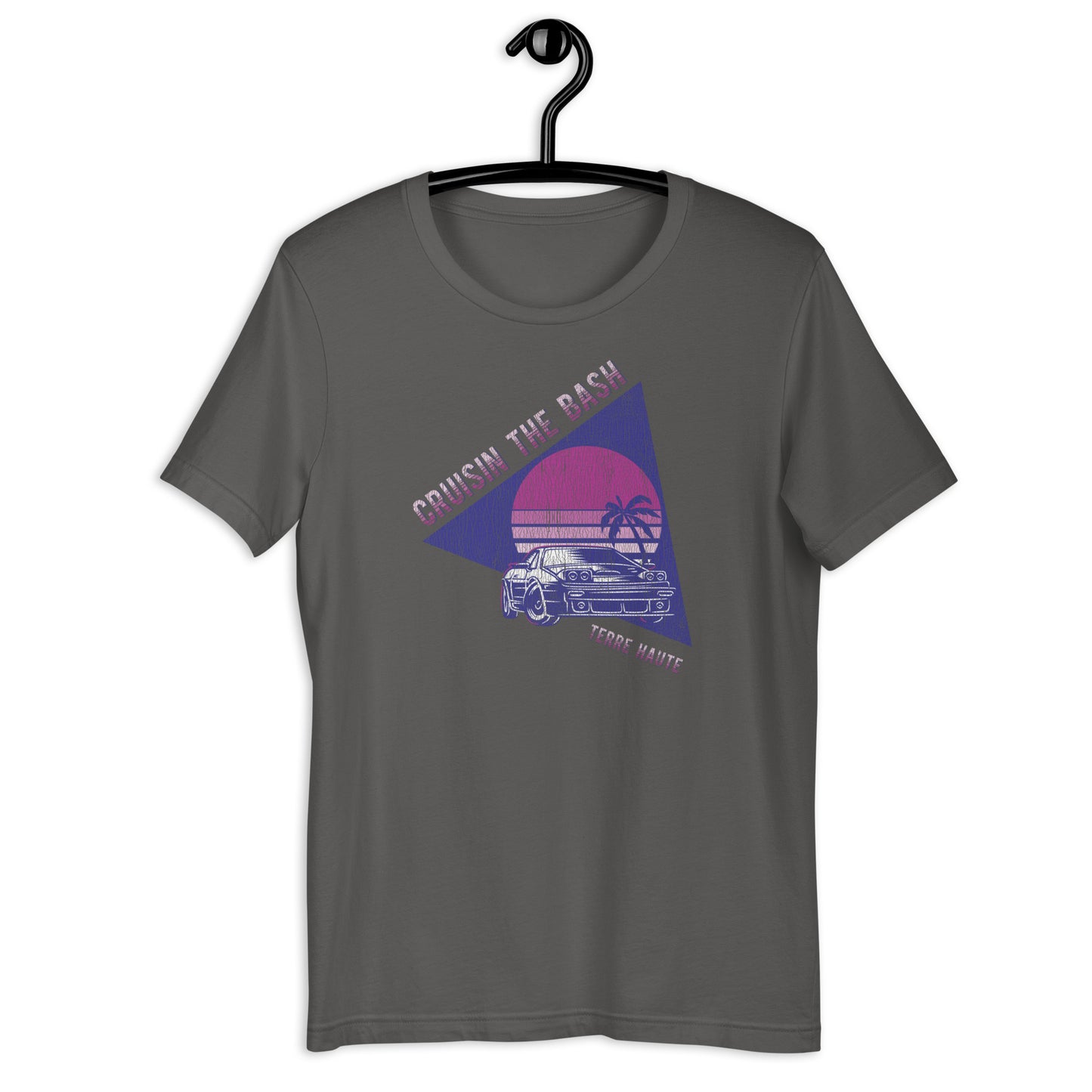 Cruisin' The 'Bash - 80s-90s Vibe (distressed) - Terre Haute Indiana - Short-Sleeve Unisex T-Shirt - EdgyHaute