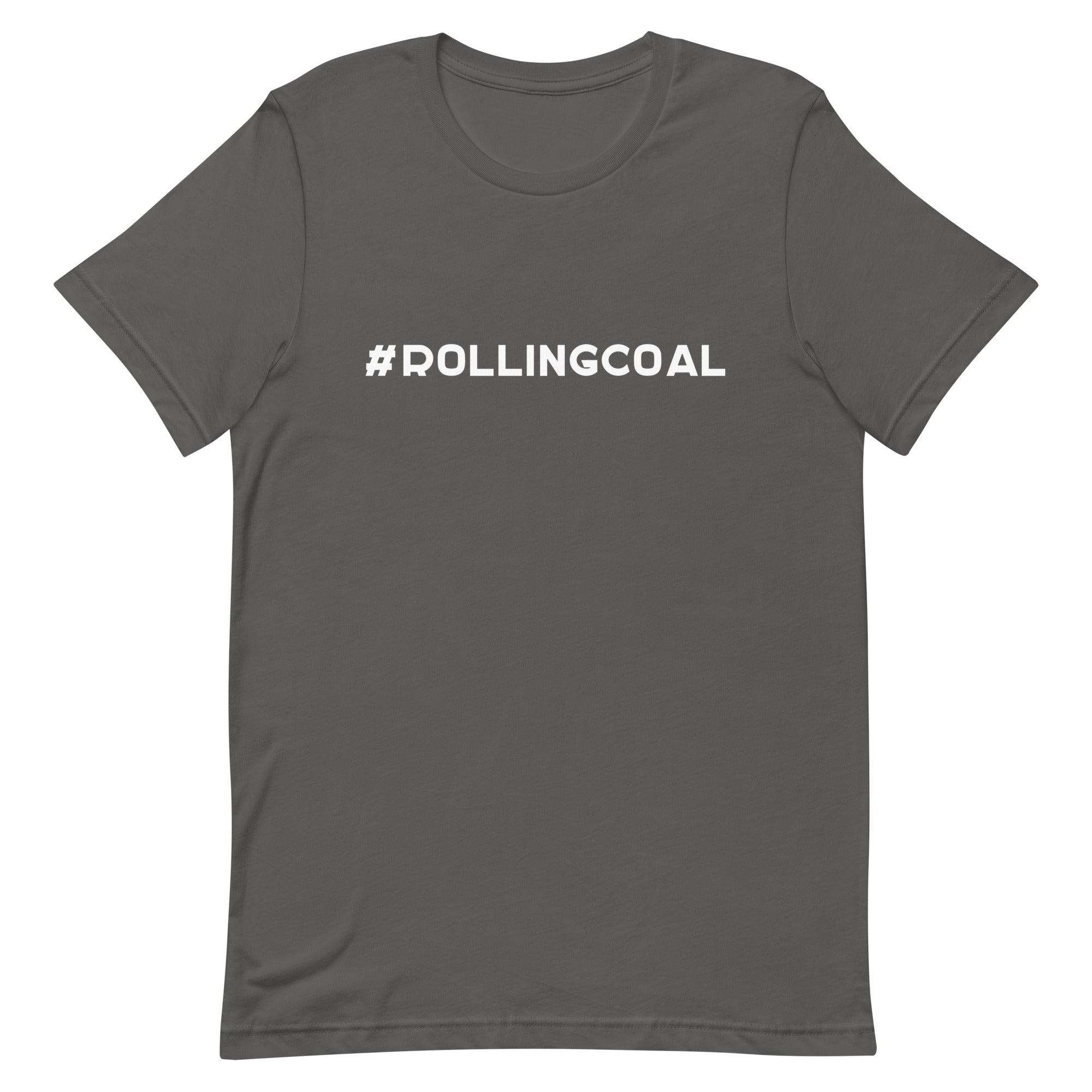 #ROLLINGCOAL - Design in White - Short-Sleeve Unisex T-Shirt - EdgyHaute