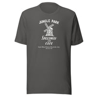 Jungle Park Speedway and Cafe (white) - Parke County Indiana - Short-Sleeve Unisex T-Shirt - EdgyHaute
