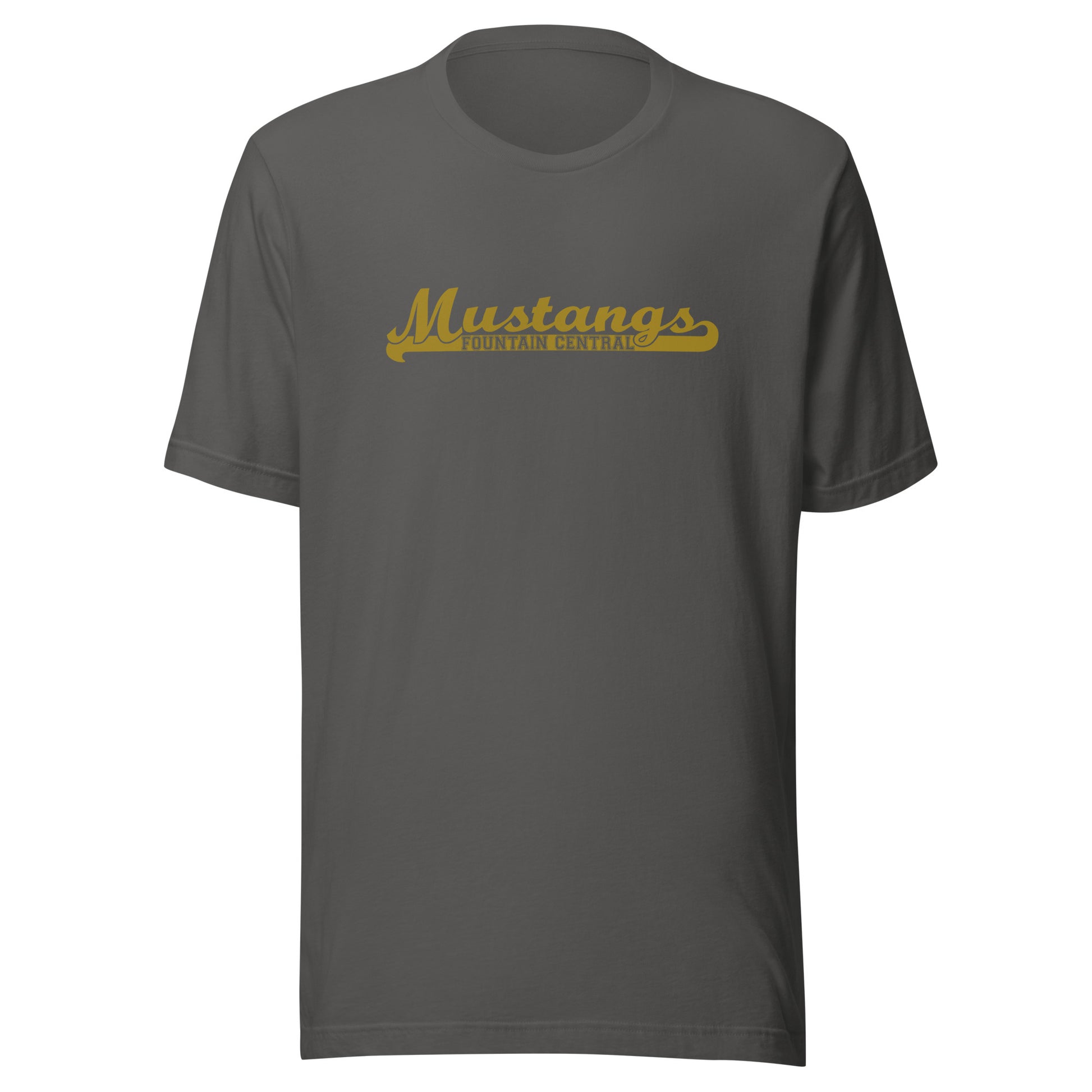 Fountain Central Jr/Sr HS Mustangs - Banner (gold) - Short-Sleeve Unisex T-Shirt - EdgyHaute