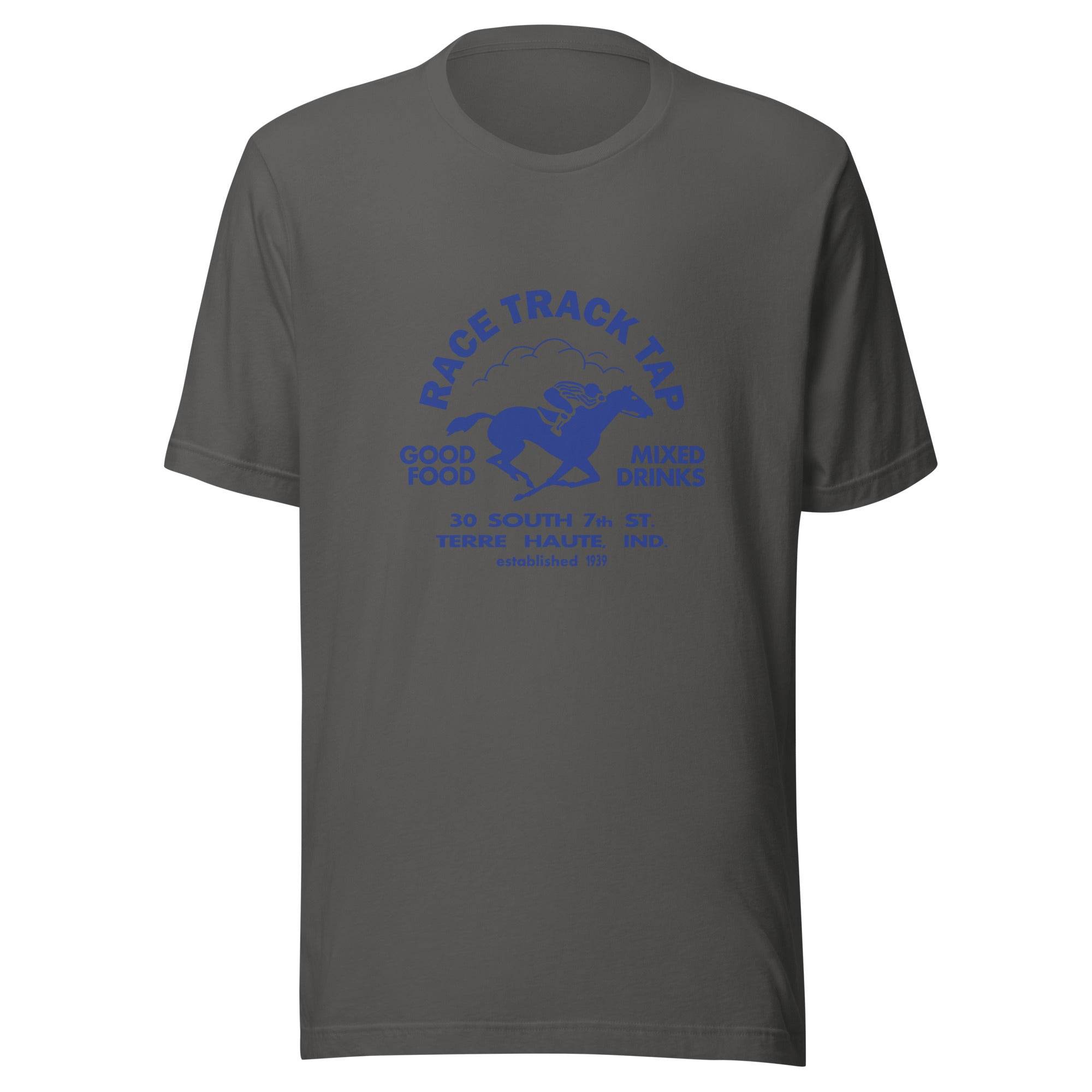 Race Track Tap (blue) - Terre Haute Indiana - Short-Sleeve Unisex T-Shirt - EdgyHaute