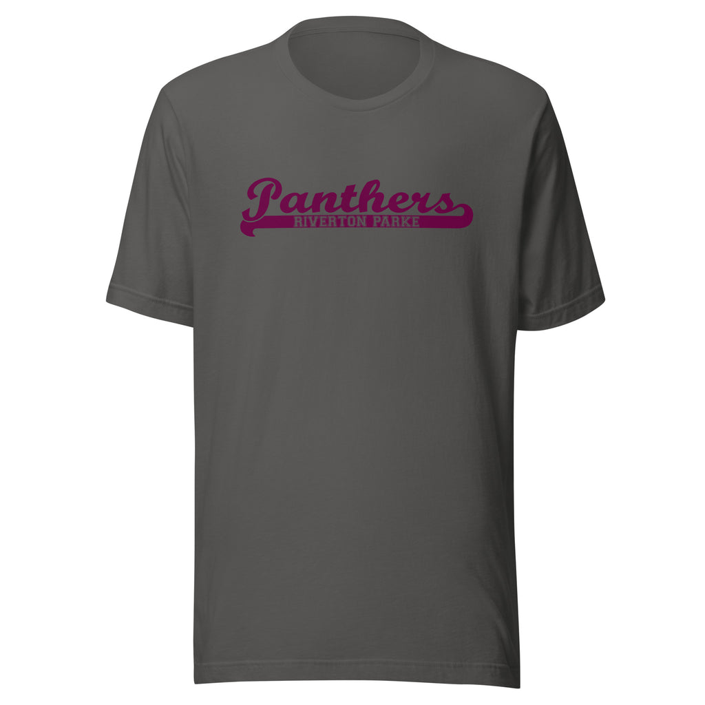 Riverton Parke Jr./Sr. HS Panthers - Banner (maroon) - Short-Sleeve Unisex T-Shirt - EdgyHaute