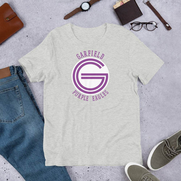 Garfield HS Purple Eagles - center court design  -  Unisex t-shirt - EdgyHaute