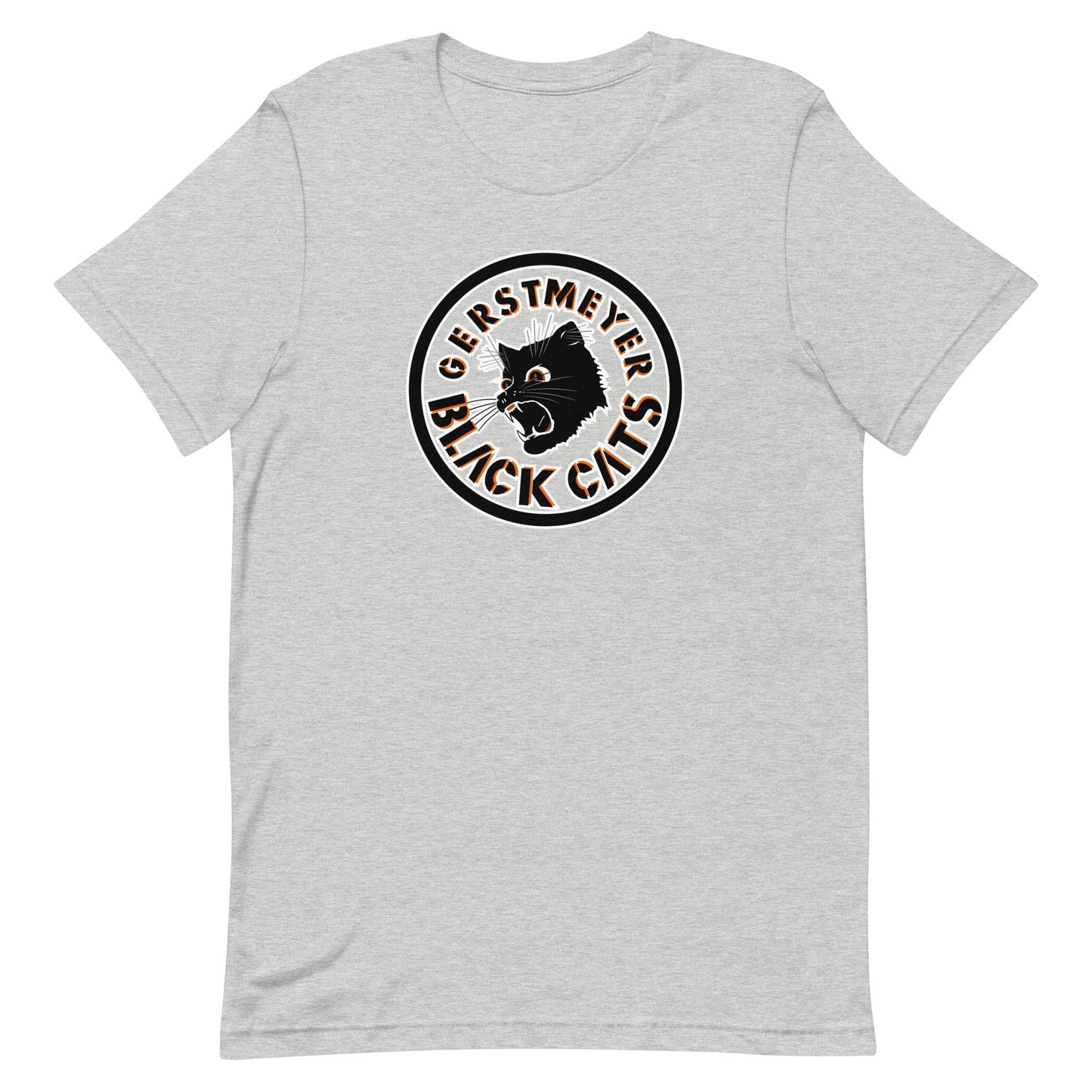 Gerstmeyer HS Black Cats - center court design  -  Unisex t-shirt - EdgyHaute