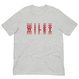 Wiley HS Red Streaks - faded text  -  Unisex t-shirt - EdgyHaute