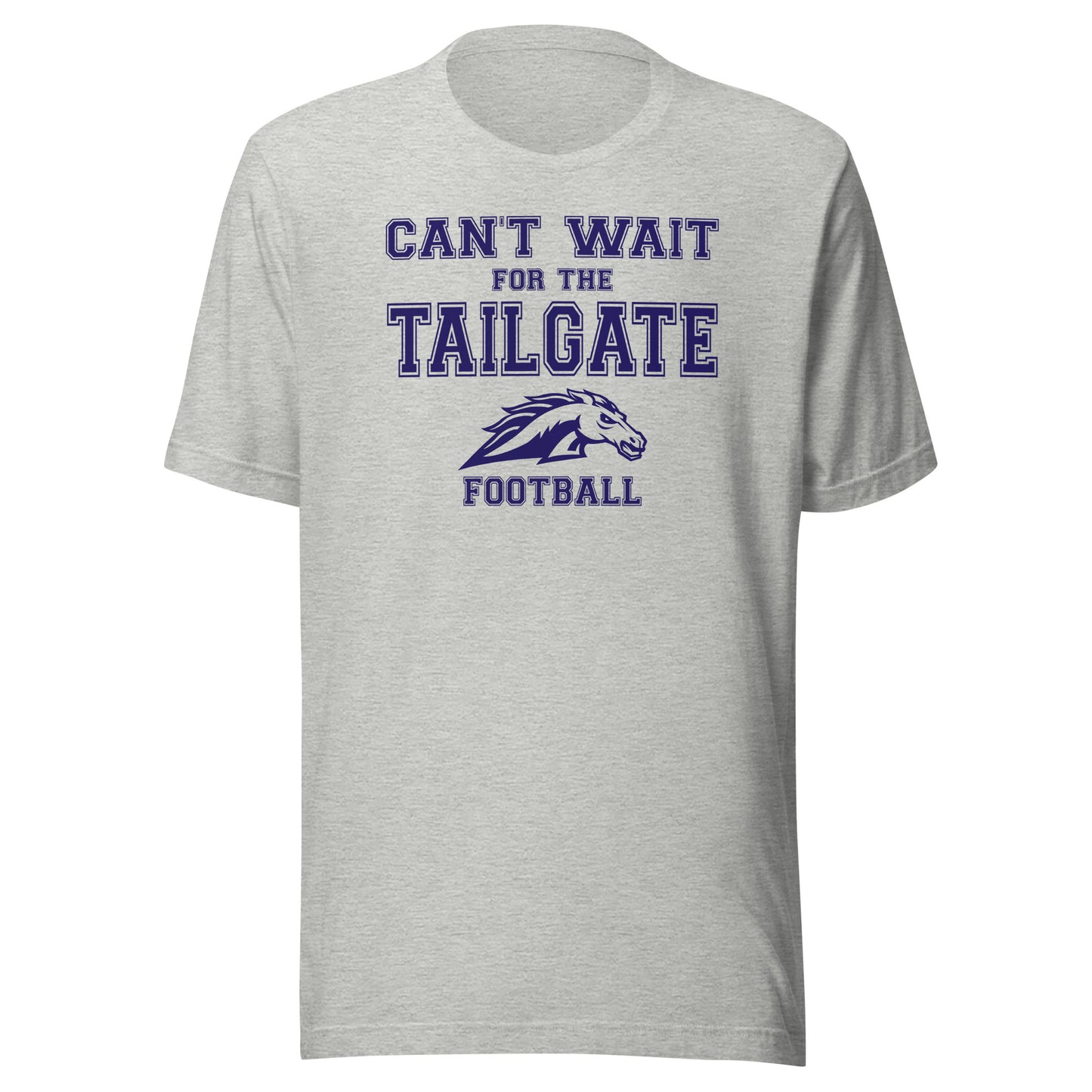 Fountain Central Jr/Sr HS Mustangs - Tailgate (blue) - Short-Sleeve Unisex T-Shirt - EdgyHaute