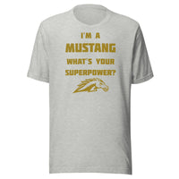 Fountain Central Jr/Sr HS Mustangs - Superpower (gold) - Short-Sleeve Unisex T-Shirt - EdgyHaute