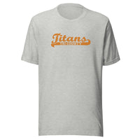 Kansas/Shiloh/Oakland HS Tri-County Titans - Banner (orange) - Short-Sleeve Unisex T-Shirt - EdgyHaute