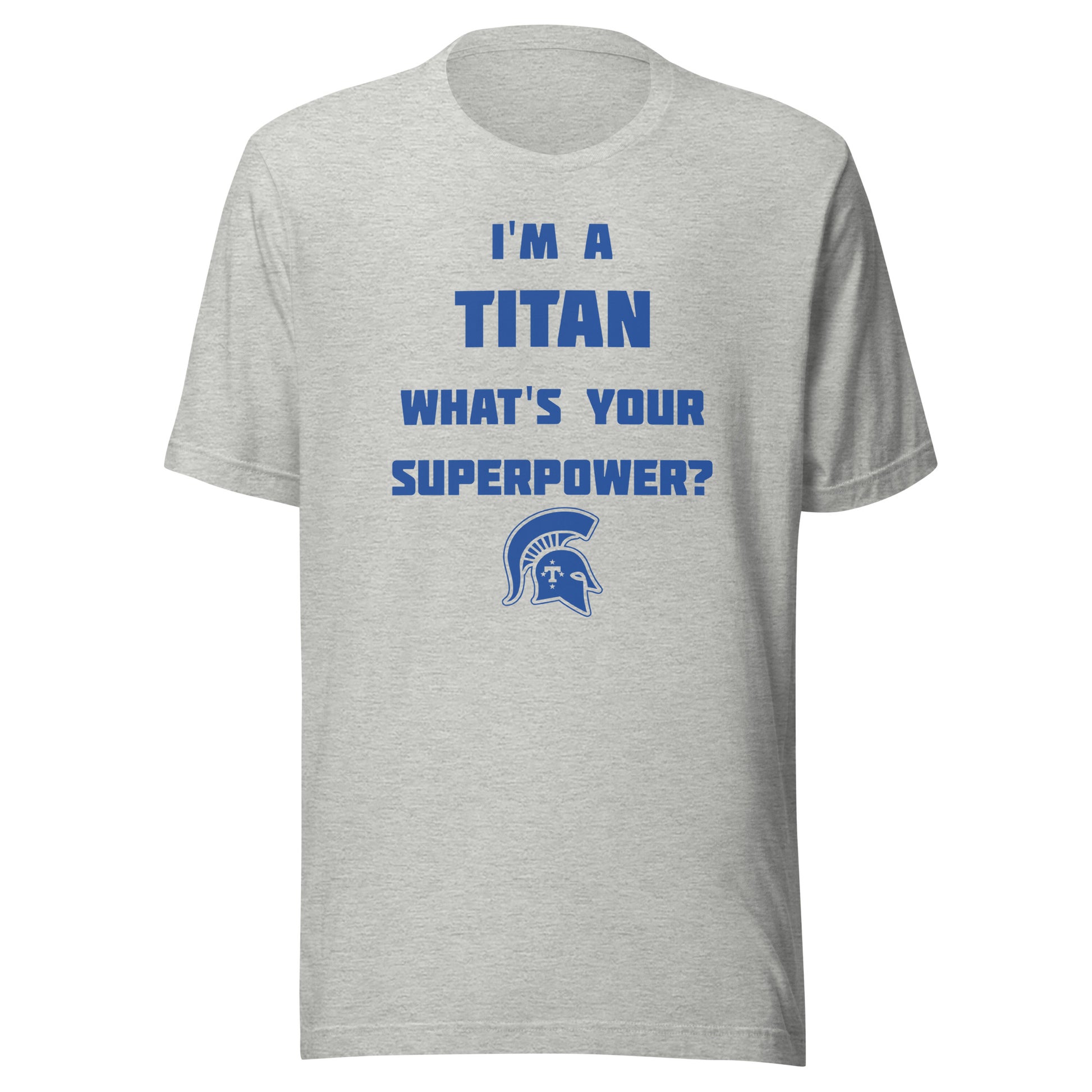 Kansas/Shiloh/Oakland HS Tri-County Titans - Superpower (blue) - Short-Sleeve Unisex T-Shirt - EdgyHaute