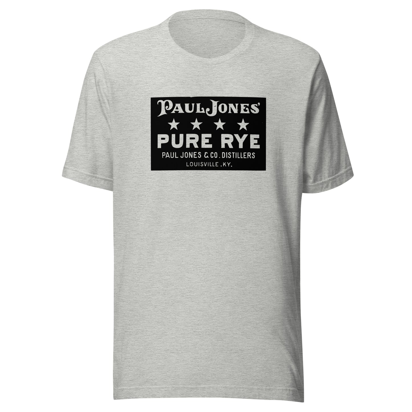 KY-Louisville-Paul Jones & Co. Distillers-Paul Jones Pure Rye Whiskey (black) - Short-Sleeve Unisex T-Shirt - EdgyHaute