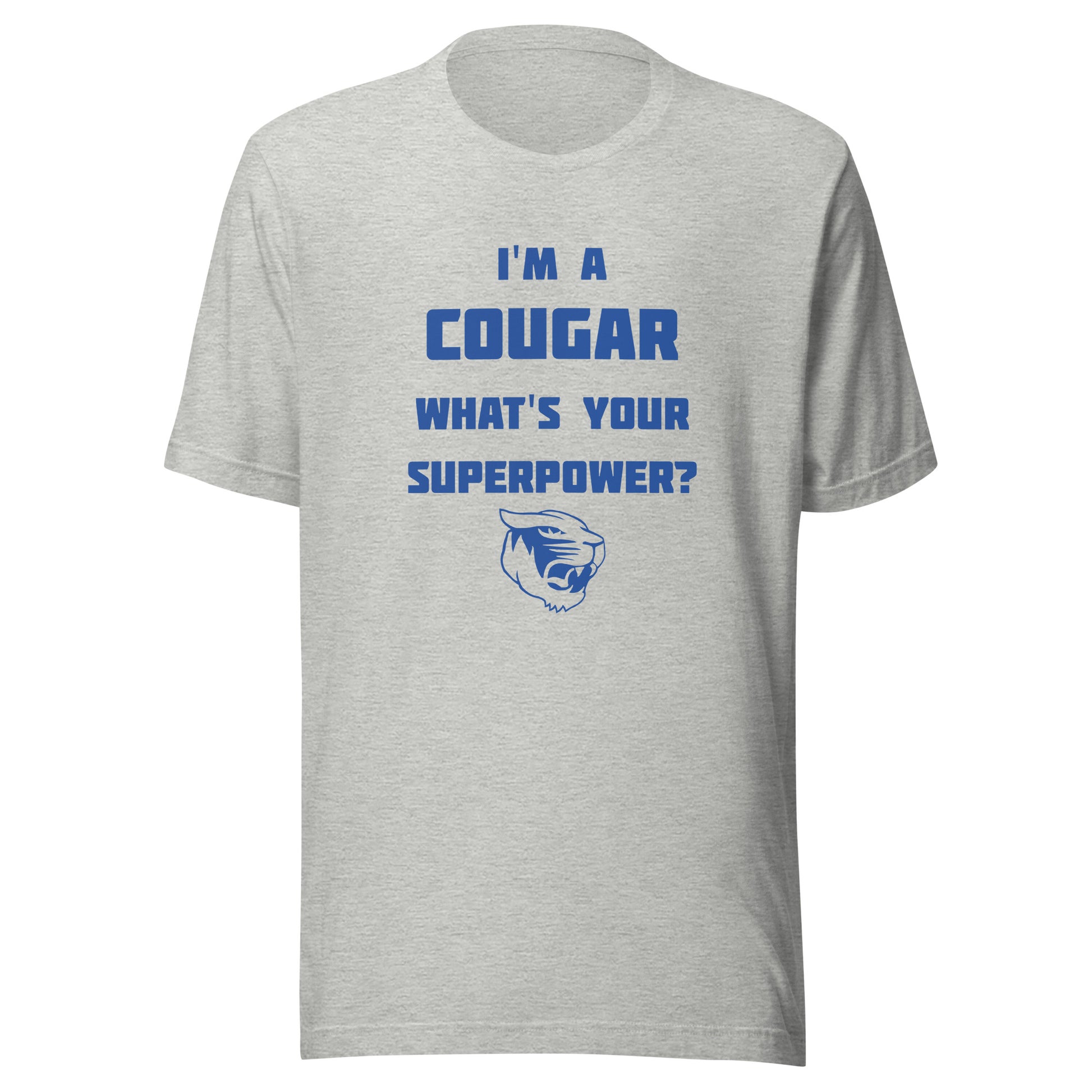 North Putnam HS Cougars - Superpower (blue) - Short-Sleeve Unisex T-Shirt - EdgyHaute