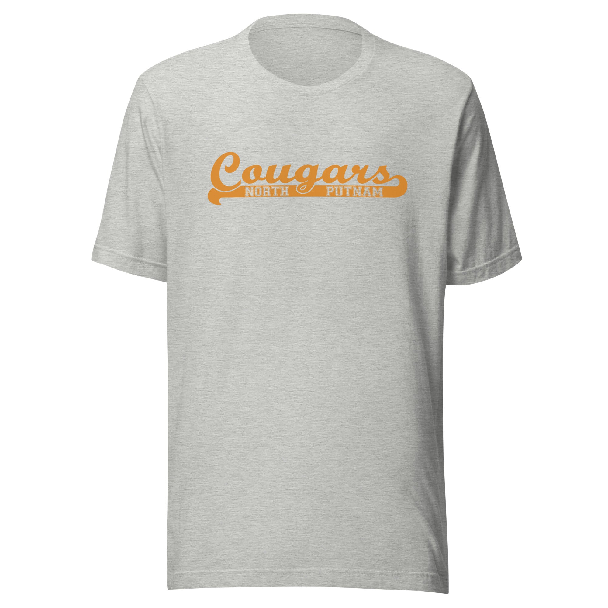 North Putnam HS Cougars - Banner (orange) - Short-Sleeve Unisex T-Shirt - EdgyHaute