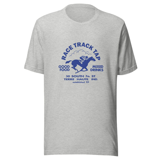 Race Track Tap (blue) - Terre Haute Indiana - Short-Sleeve Unisex T-Shirt - EdgyHaute