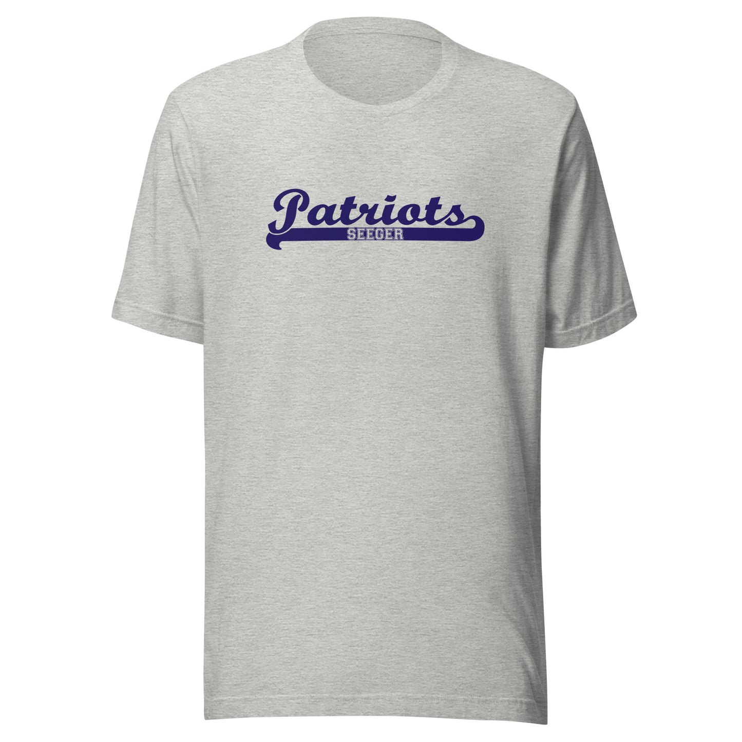 Seeger Memorial Jr.-Sr. HS Patriots - Banner (blue) - Short-Sleeve Unisex T-Shirt - EdgyHaute