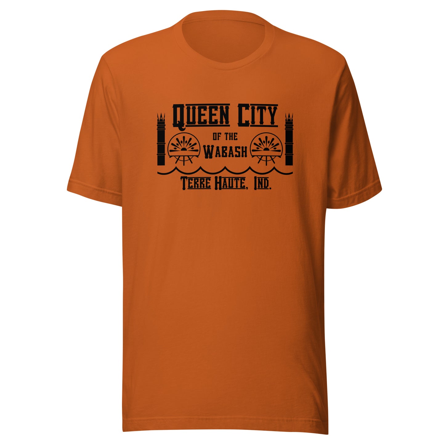 Queen City of the Wabash (black) - Terre Haute Indiana - Short-Sleeve Unisex T-Shirt - EdgyHaute