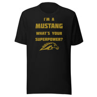 Fountain Central Jr/Sr HS Mustangs - Superpower (gold) - Short-Sleeve Unisex T-Shirt - EdgyHaute