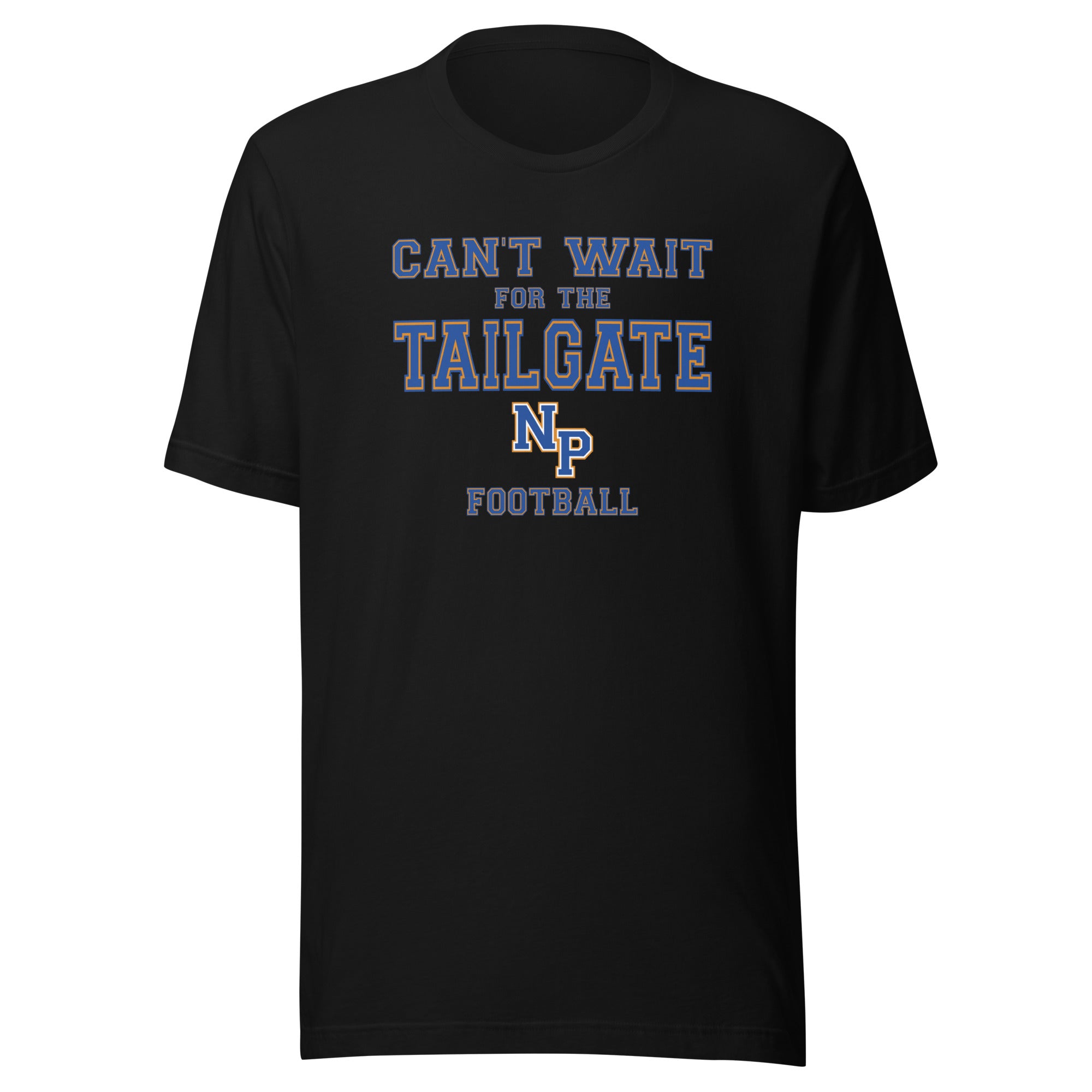 North Putnam HS Cougars - Tailgate (blue/orange/white) - Short-Sleeve Unisex T-Shirt - EdgyHaute