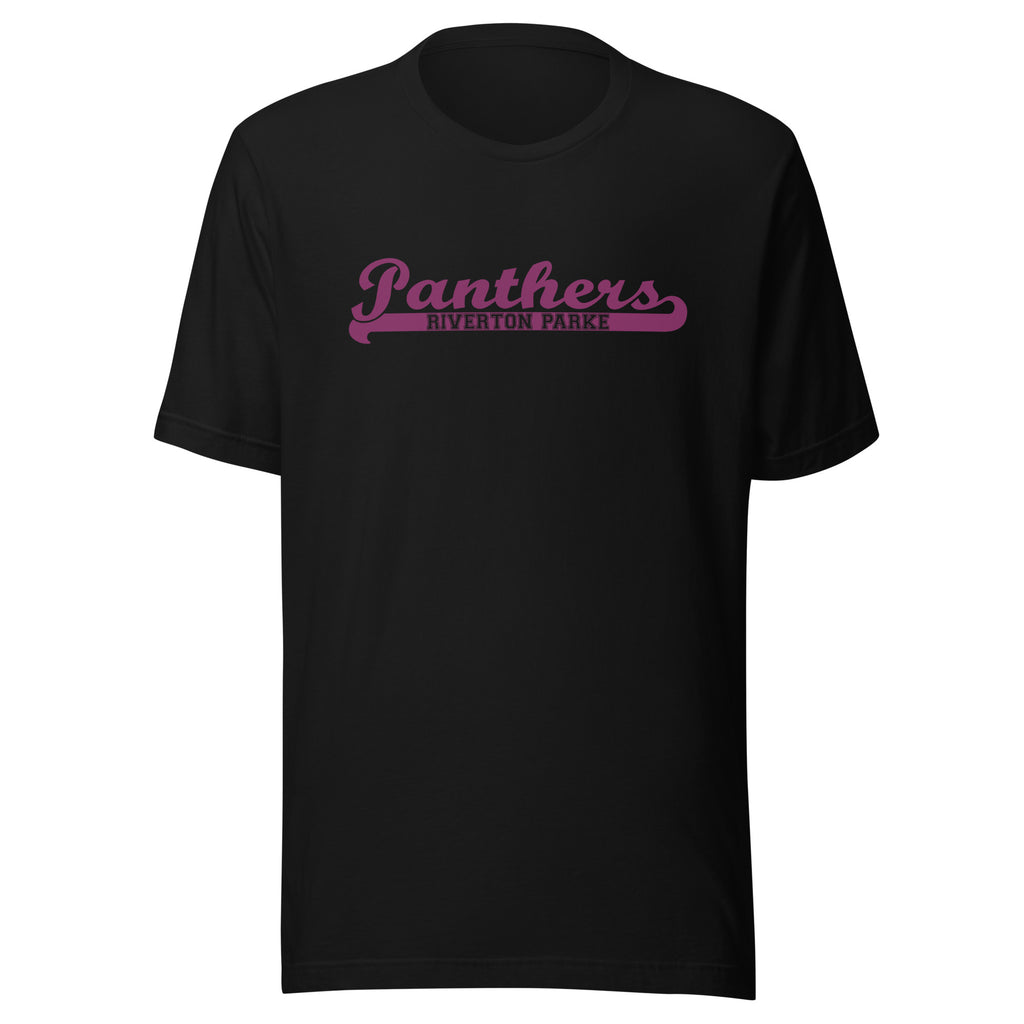 Riverton Parke Jr./Sr. HS Panthers - Banner (maroon) - Short-Sleeve Unisex T-Shirt - EdgyHaute