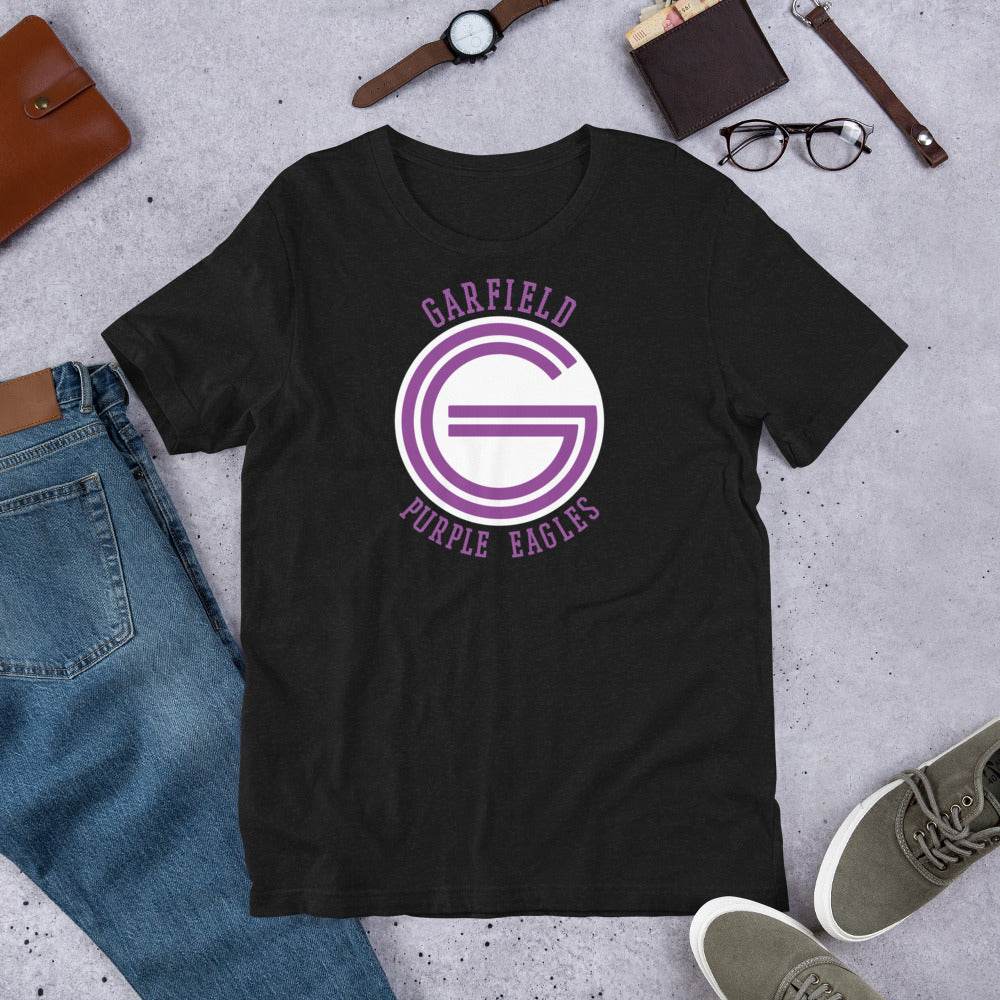 Garfield HS Purple Eagles - center court design  -  Unisex t-shirt - EdgyHaute
