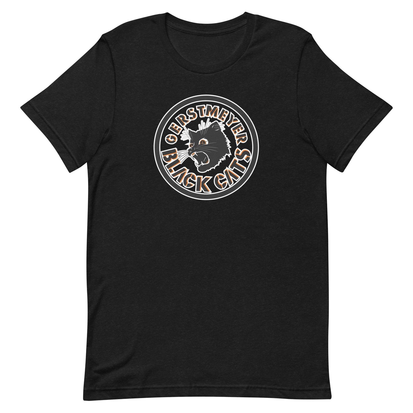 Gerstmeyer HS Black Cats - center court design  -  Unisex t-shirt - EdgyHaute