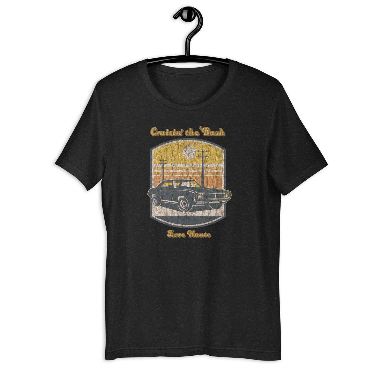 Cruisin' The 'Bash - 60s-70s Vibe (distressed) - Terre Haute Indiana - Short-Sleeve Unisex T-Shirt - EdgyHaute