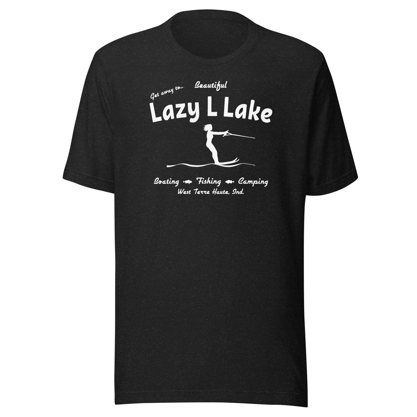 Lazy L Lake (white) - West Terre Haute Indiana - Short-Sleeve Unisex T-Shirt - EdgyHaute