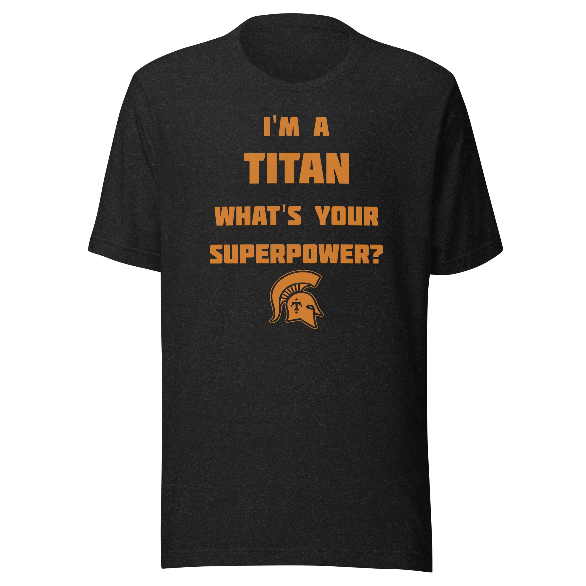 Kansas/Shiloh/Oakland HS Tri-County Titans - Superpower (orange) - Short-Sleeve Unisex T-Shirt - EdgyHaute