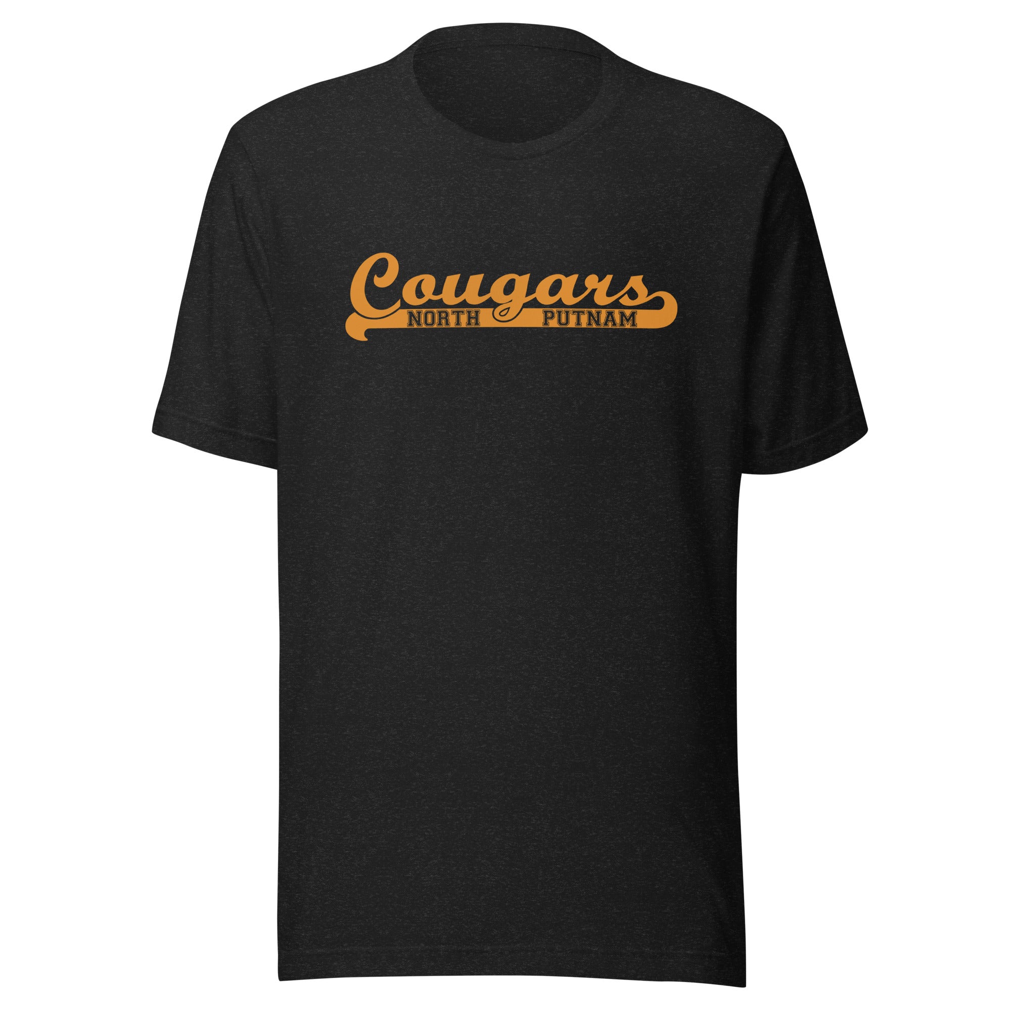 North Putnam HS Cougars - Banner (orange) - Short-Sleeve Unisex T-Shirt - EdgyHaute