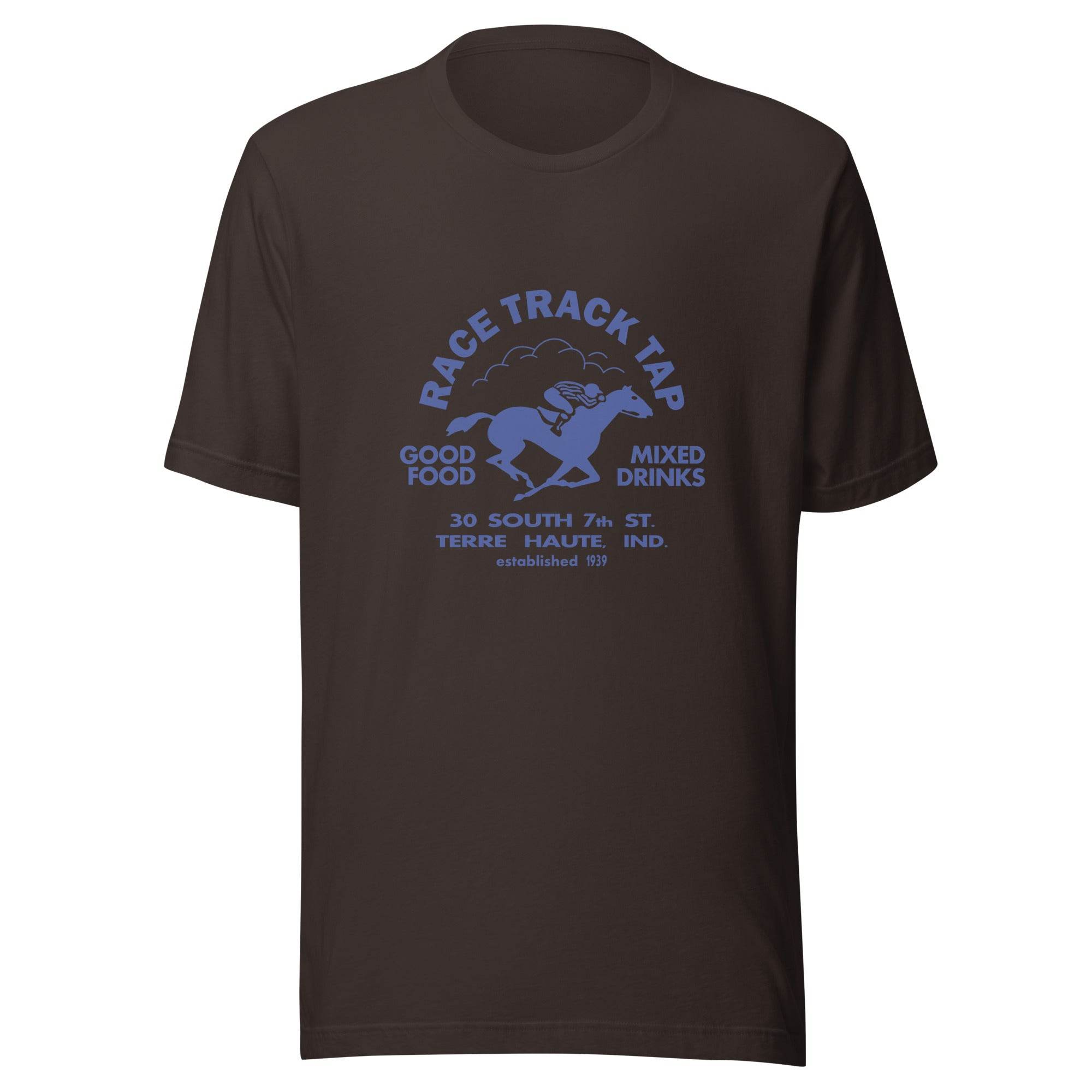 Race Track Tap (blue) - Terre Haute Indiana - Short-Sleeve Unisex T-Shirt - EdgyHaute