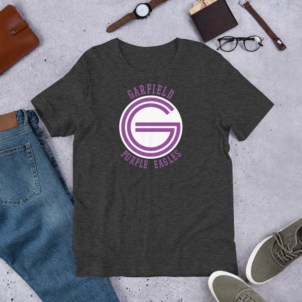 Garfield HS Purple Eagles - center court design  -  Unisex t-shirt - EdgyHaute