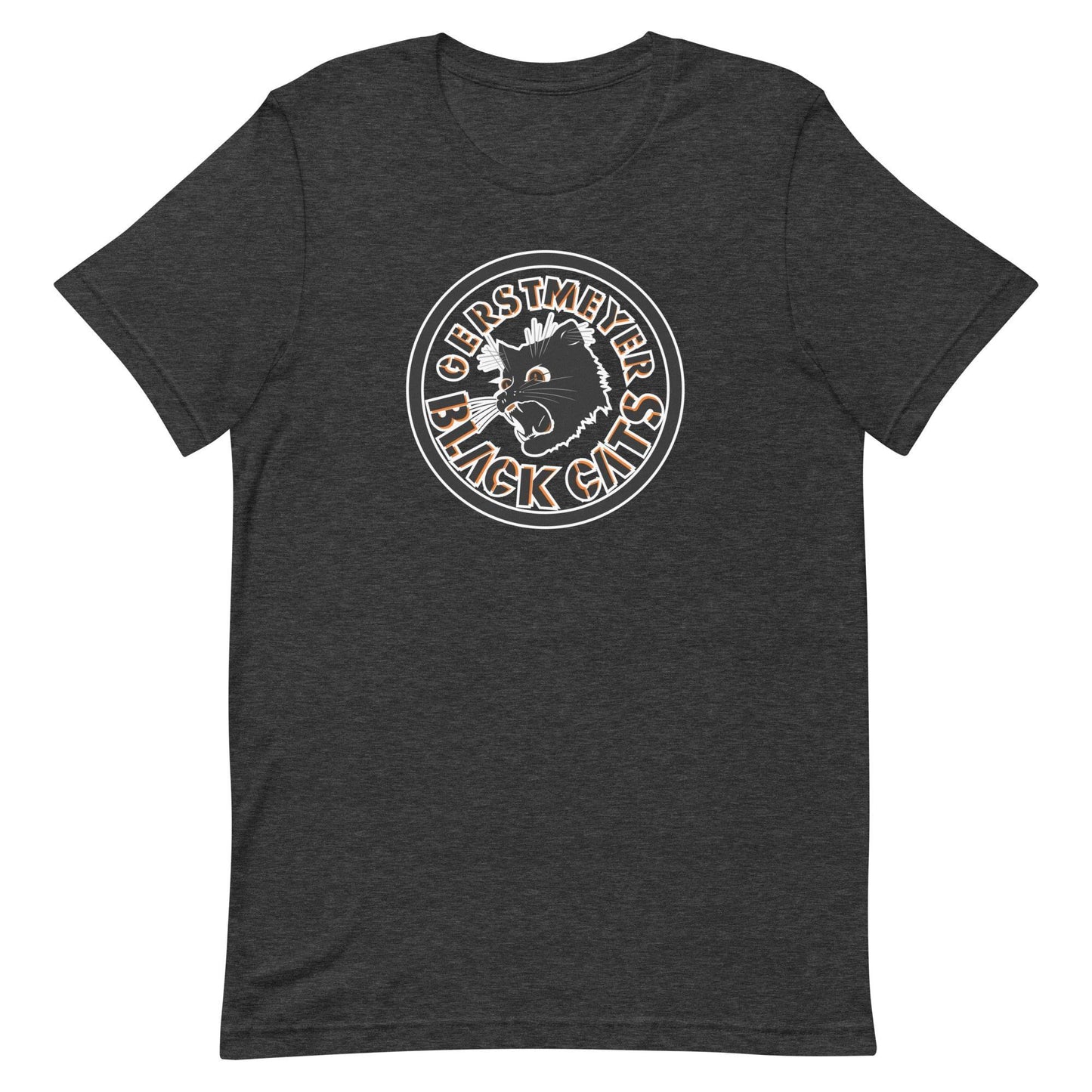 Gerstmeyer HS Black Cats - center court design  -  Unisex t-shirt - EdgyHaute