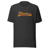 Kansas/Shiloh/Oakland HS Tri-County Titans - Banner (orange) - Short-Sleeve Unisex T-Shirt - EdgyHaute