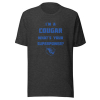 North Putnam HS Cougars - Superpower (blue) - Short-Sleeve Unisex T-Shirt - EdgyHaute