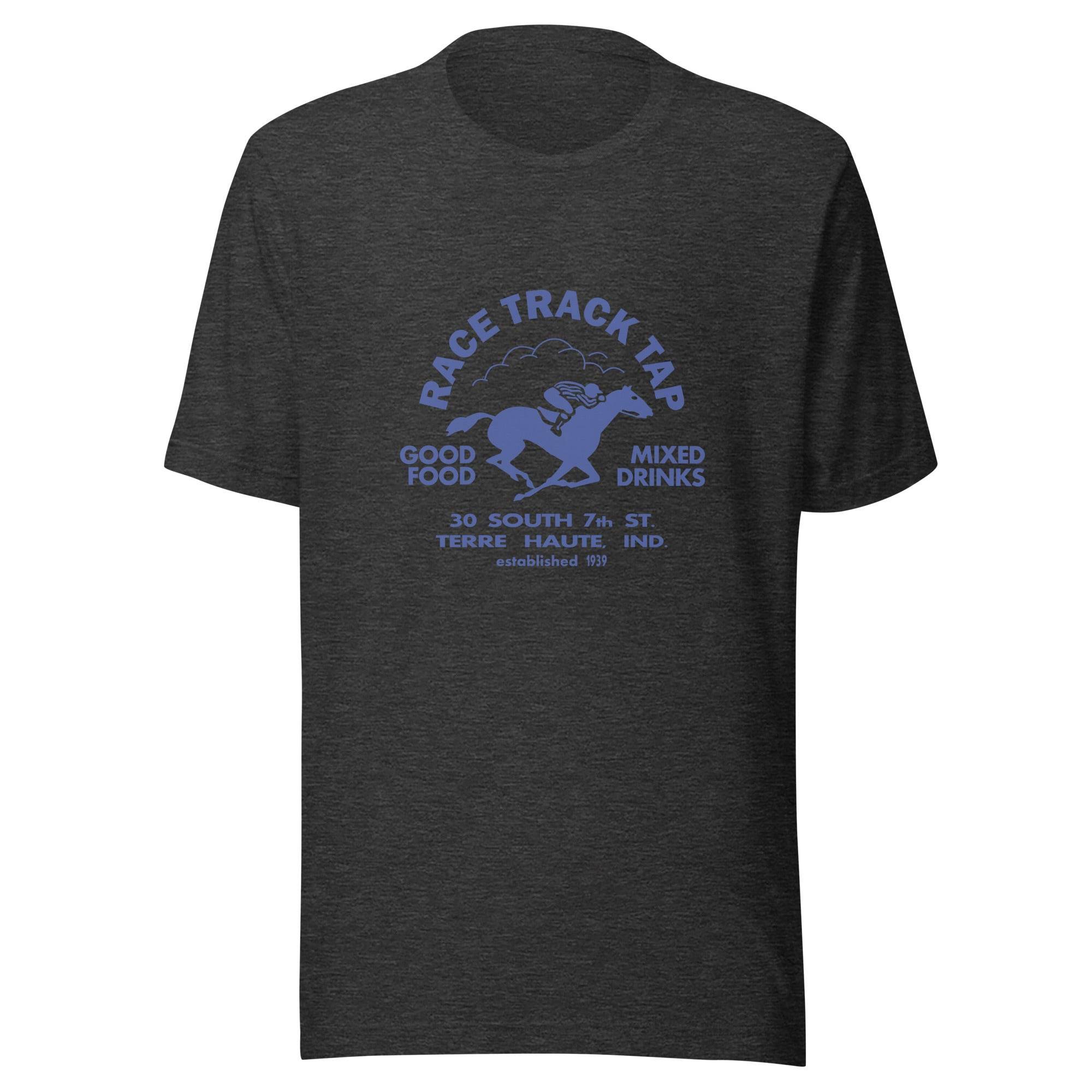 Race Track Tap (blue) - Terre Haute Indiana - Short-Sleeve Unisex T-Shirt - EdgyHaute