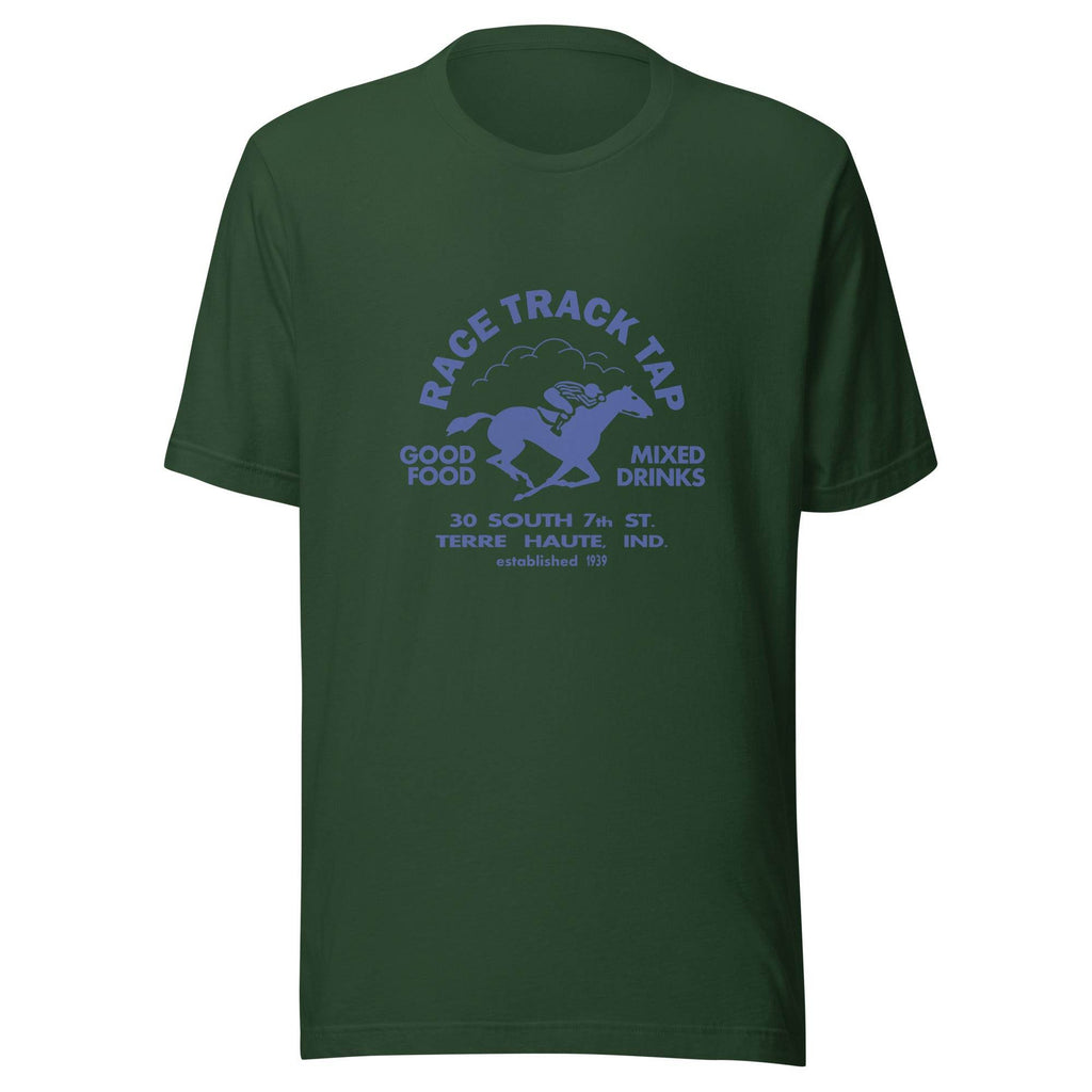 Race Track Tap (blue) - Terre Haute Indiana - Short-Sleeve Unisex T-Shirt - EdgyHaute