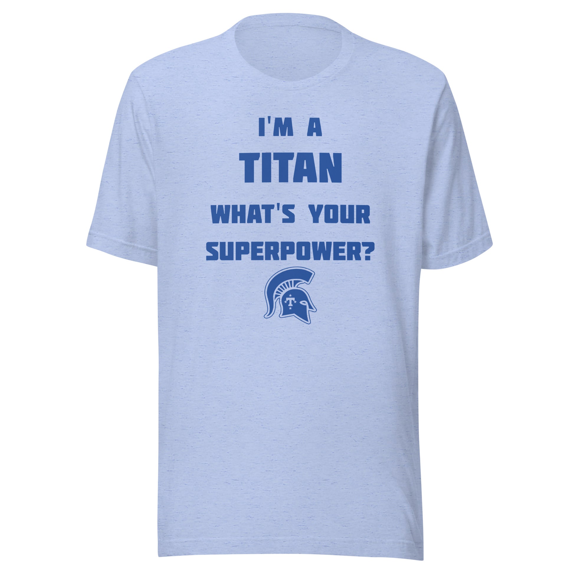 Kansas/Shiloh/Oakland HS Tri-County Titans - Superpower (blue) - Short-Sleeve Unisex T-Shirt - EdgyHaute