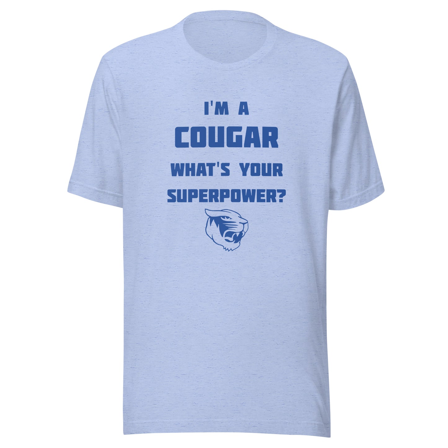 North Putnam HS Cougars - Superpower (blue) - Short-Sleeve Unisex T-Shirt - EdgyHaute