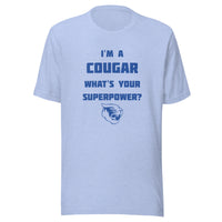 North Putnam HS Cougars - Superpower (blue) - Short-Sleeve Unisex T-Shirt - EdgyHaute