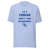 North Putnam HS Cougars - Superpower (blue) - Short-Sleeve Unisex T-Shirt - EdgyHaute