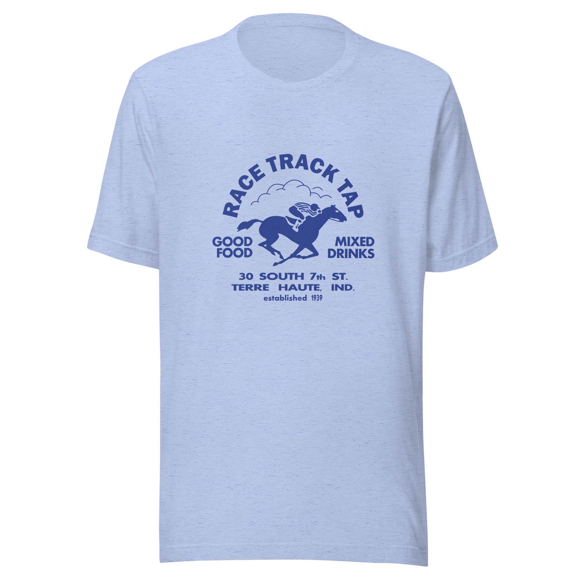 Race Track Tap (blue) - Terre Haute Indiana - Short-Sleeve Unisex T-Shirt - EdgyHaute