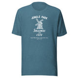 Jungle Park Speedway and Cafe (white) - Parke County Indiana - Short-Sleeve Unisex T-Shirt - EdgyHaute