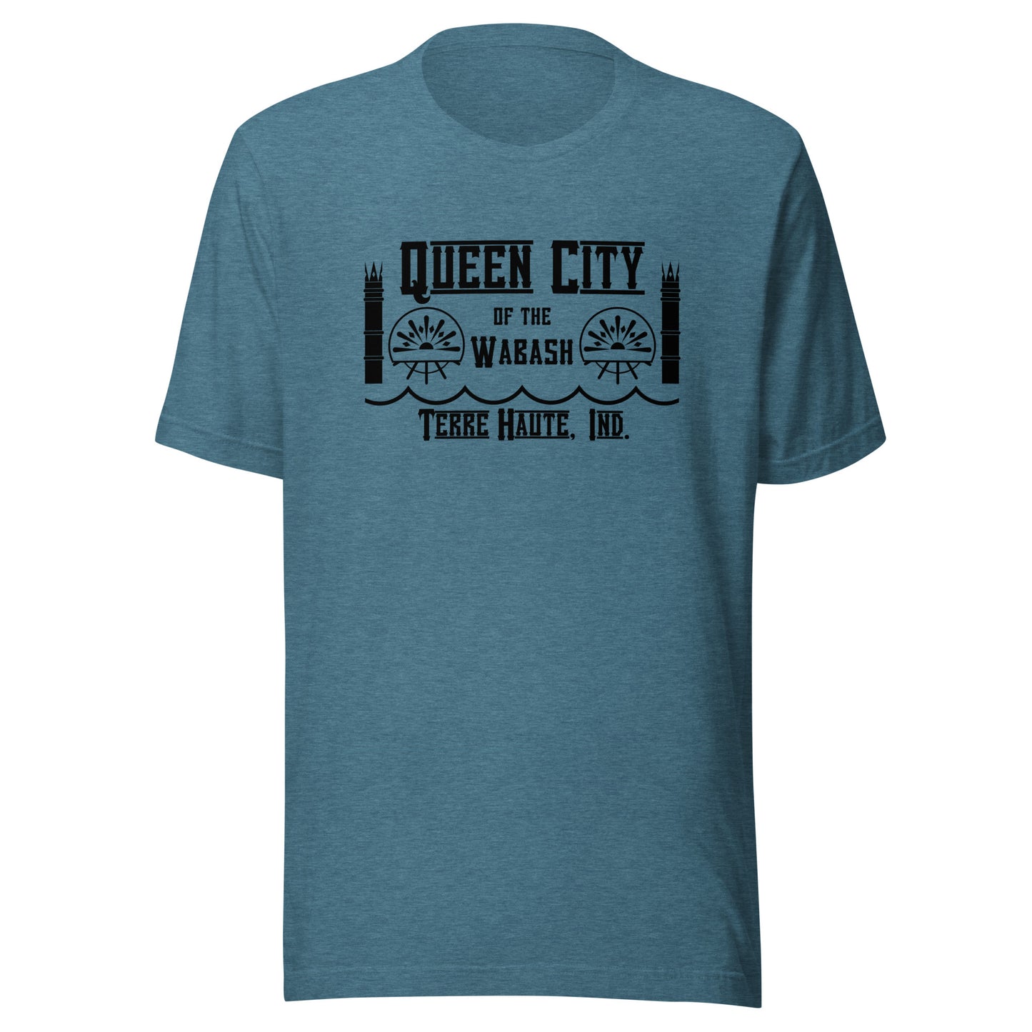 Queen City of the Wabash (black) - Terre Haute Indiana - Short-Sleeve Unisex T-Shirt - EdgyHaute