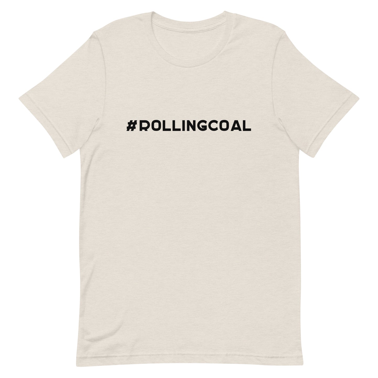 #ROLLINGCOAL - Design in Black - Short-Sleeve Unisex T-Shirt - EdgyHaute