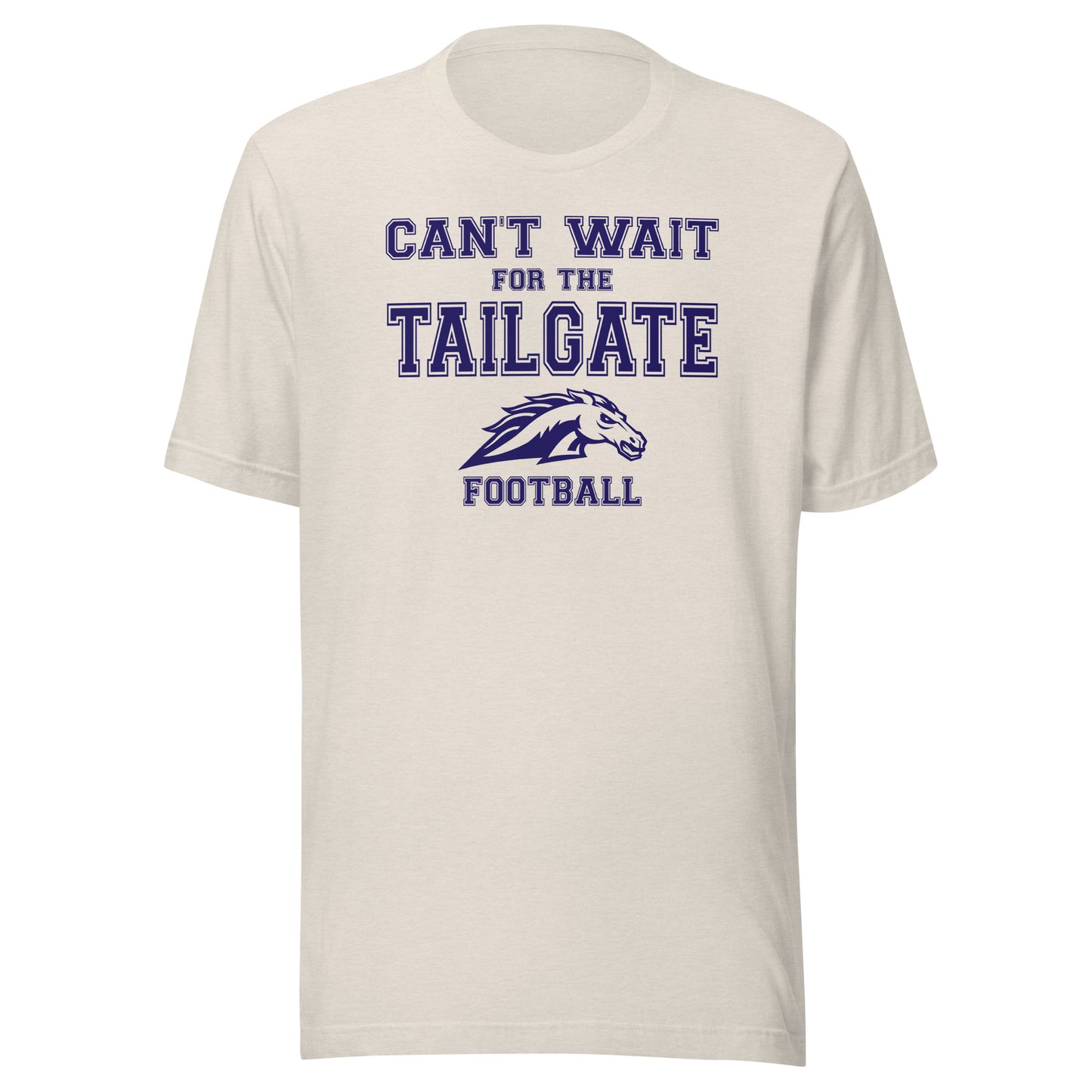 Fountain Central Jr/Sr HS Mustangs - Tailgate (blue) - Short-Sleeve Unisex T-Shirt - EdgyHaute