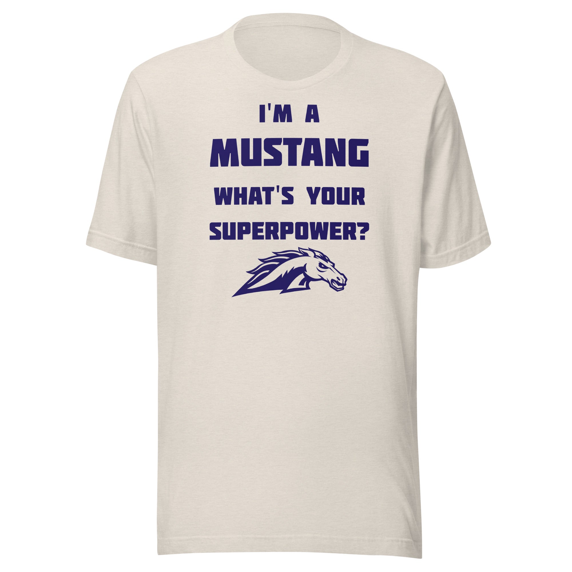 Fountain Central Jr/Sr HS Mustangs - Superpower (blue) - Short-Sleeve Unisex T-Shirt - EdgyHaute