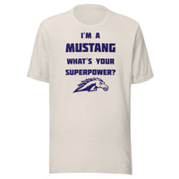 Fountain Central Jr/Sr HS Mustangs - Superpower (blue) - Short-Sleeve Unisex T-Shirt - EdgyHaute