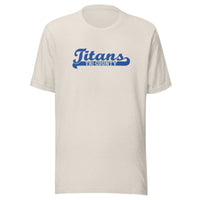 Kansas/Shiloh/Oakland HS Tri-County Titans - Banner (blue) - Short-Sleeve Unisex T-Shirt - EdgyHaute