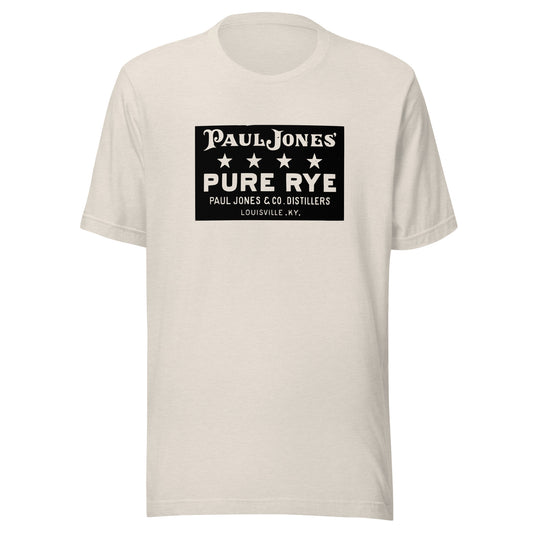 KY-Louisville-Paul Jones & Co. Distillers-Paul Jones Pure Rye Whiskey (black) - Short-Sleeve Unisex T-Shirt - EdgyHaute