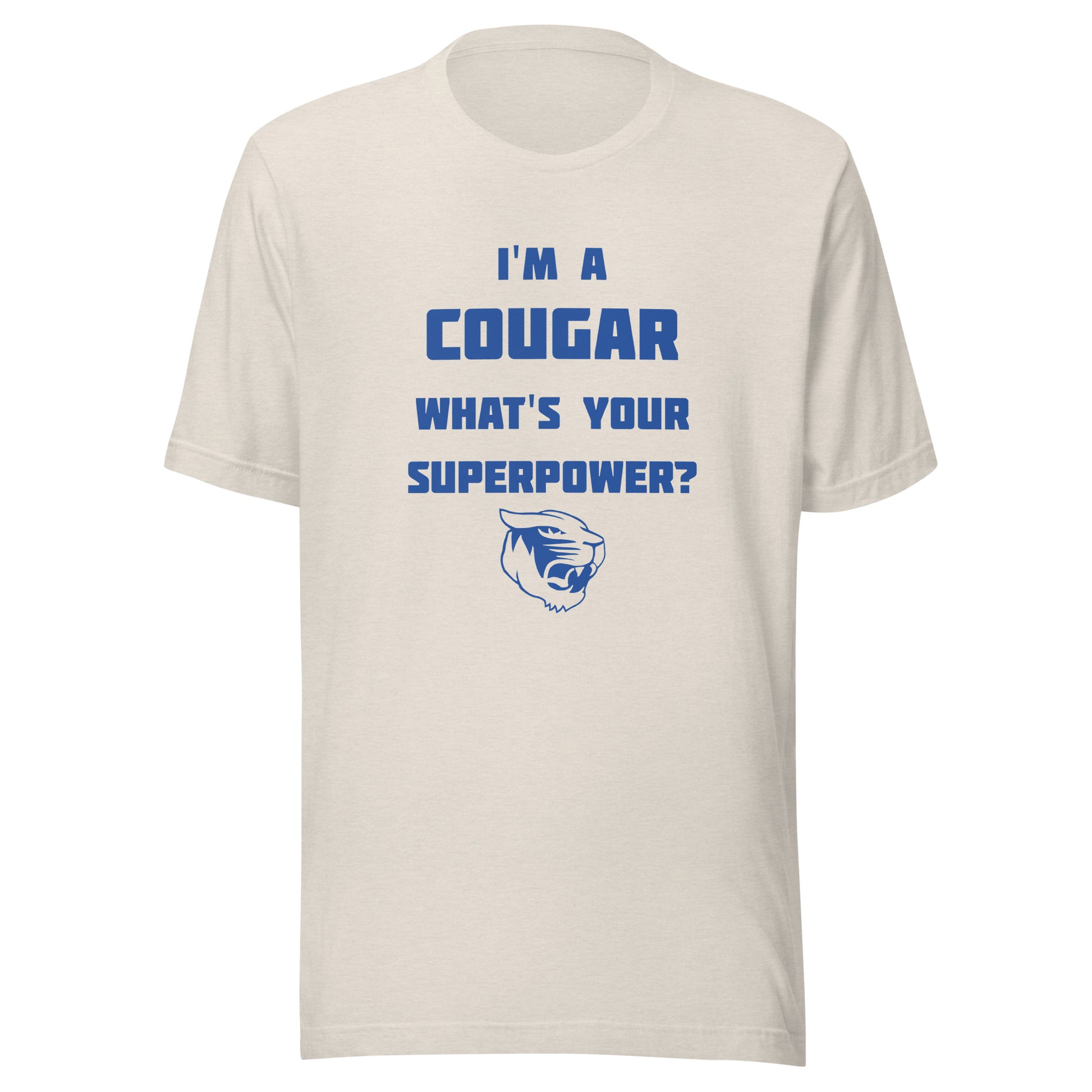 North Putnam HS Cougars - Superpower (blue) - Short-Sleeve Unisex T-Shirt - EdgyHaute