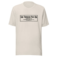 PA-Pittsburgh-Thompson Distilling-Sam Thompson Pure Rye Whiskey (black) - Short-Sleeve Unisex T-Shirt - EdgyHaute